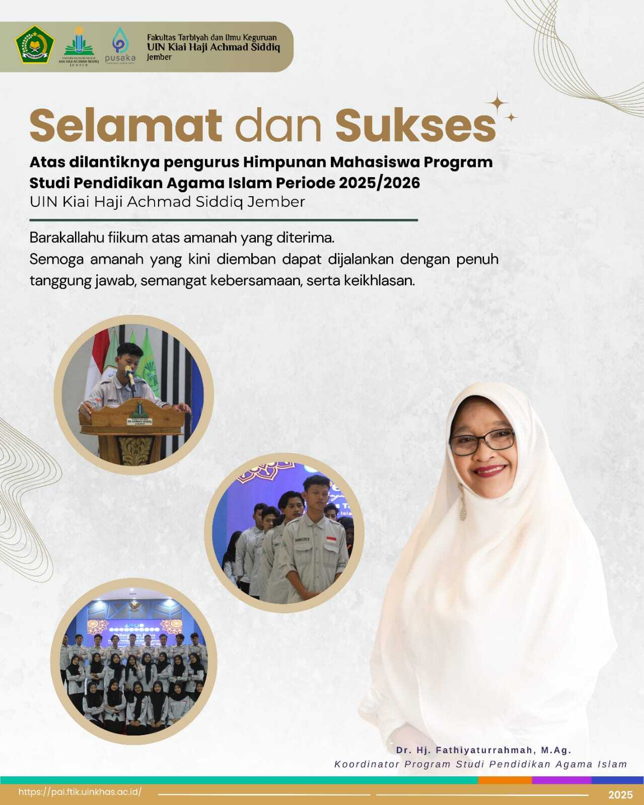 Selamat dan Sukses atas dilantiknya pengurus Himpunan Mahasiswa Program Studi Pendidikan Agama Islam Periode 2025/2026
